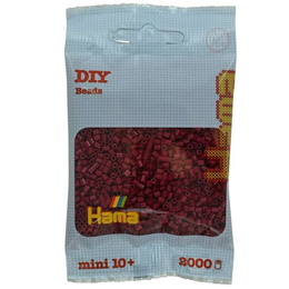 Hama mini perler 501-118 2000 stk - mørk kirsebær