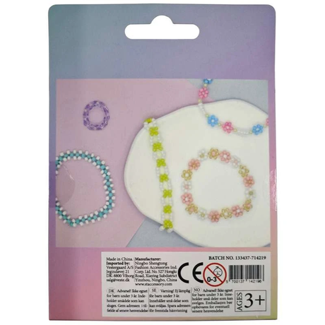 Pearl ´n Fun Heishi perlemix 40g multi + elastik, ophængsæske