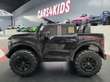 Ford Raptor elbil til børn 12V, sort, fra siden