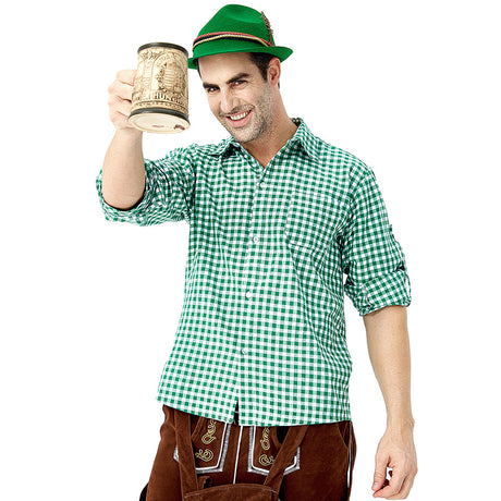 Oktoberfest Kostume – Mintfarvet Skjorte og Klassisk Look