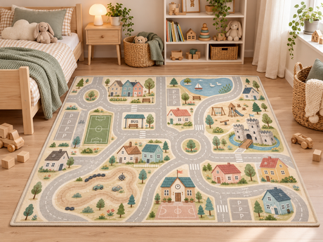 Legetæppe Landsby Eventyr, 95x133 cm