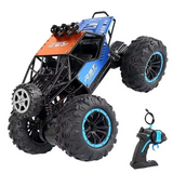 Fjernstyret offroad-bil med store terrændæk og lys - Grøn
