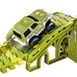 Dinosaur-racerbane med loop og bil - 121 dele
