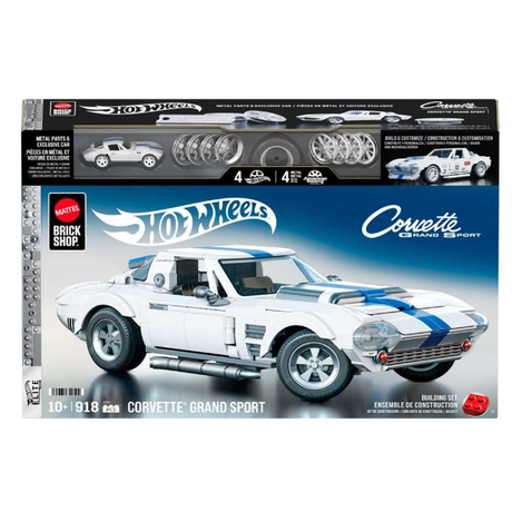 Mattel Brick Shop Hot Wheels Corvette Grand Sport – Byggesæt (1:16, 918 dele)