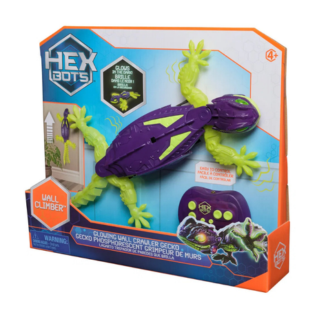 Hex Bots Gecko Glow in the Dark vægklatrende robot