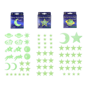 STARRY NIGHT Selvlysende – 6,5 cm Assorteret
