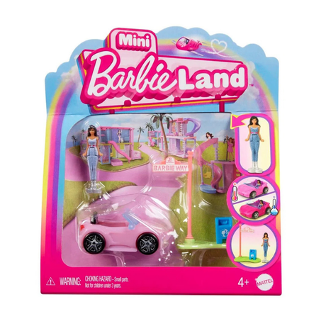 Barbie Mini-BarbieLand Convertible legetøjsbil med dukke