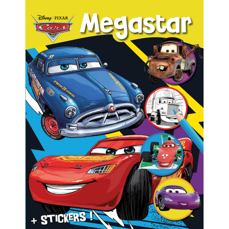Megastar malebog med Cars samt klistermærker