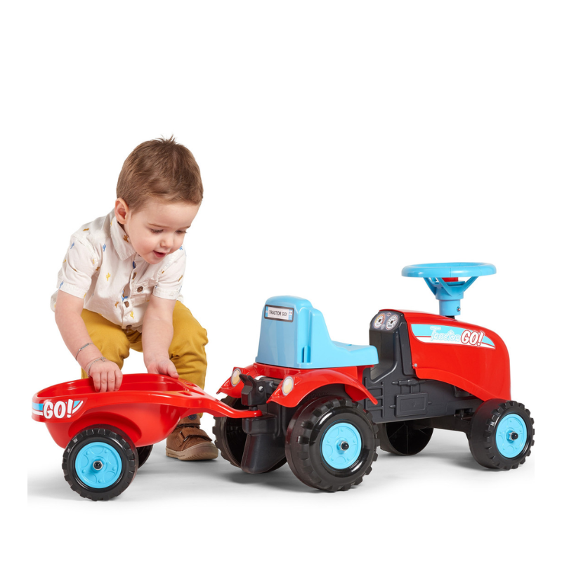 Falk Tractor Go! Gåbil med Trailer