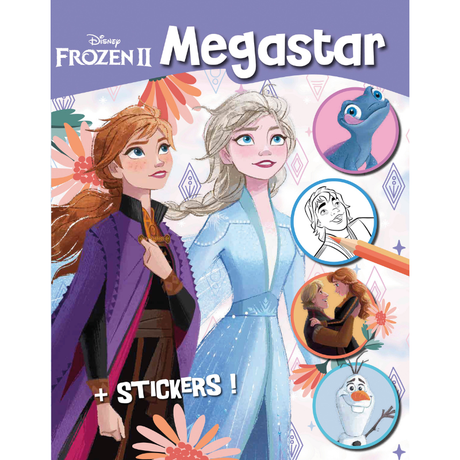 Megastar malebog med Frost - Anna og Elsa samt klistermærker