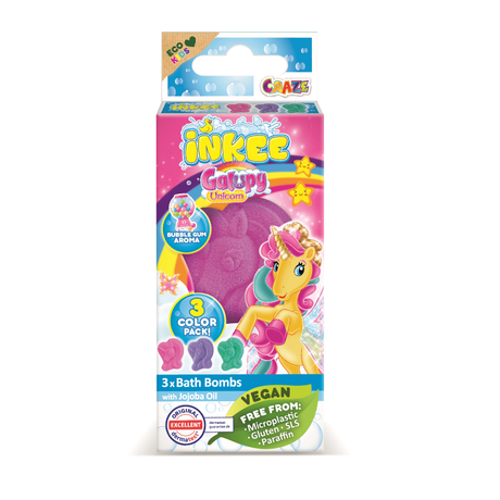 Inkee - Galaxy Unicorn Bath Bombs 3-pak