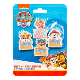 Paw Patrol viskelæder sæt med 4 stk