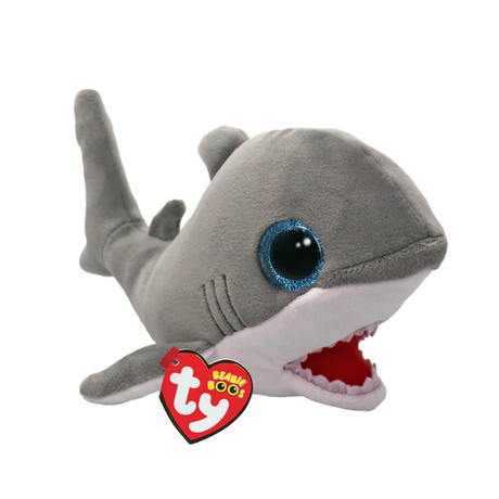 Ty Beanie Boos haj bamse grå