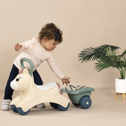 SMOBY Little Ride-On Pony med Trailer (fra 12 måneder)