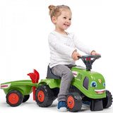 FALK Claas Grøn Baby Traktor med Anhænger og Tilbehør (fra 1 år)