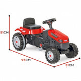 WOOPIE Farmer GoTrac Pedaltraktor med Støjsvage Hjul (fra 3 år)