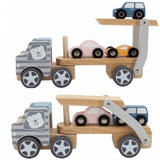 VIGA PolarB Træ Biltransporter med Biler – Montessori Legetøj (fra 2 år)