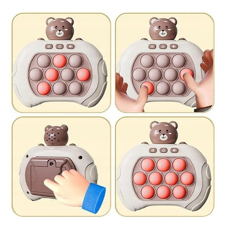 WOOPIE POP IT Interaktivt Anti-Stress Spil – Bamse med Lys og Lyd (fra 3 år)