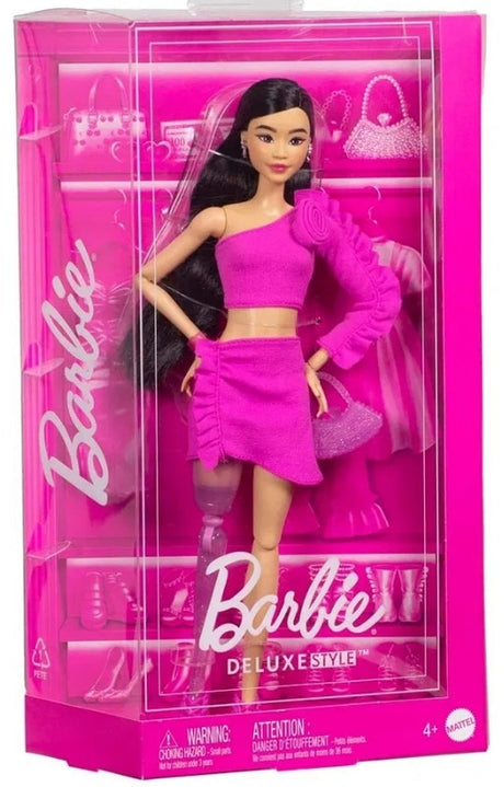 Barbie Deluxe Style - Sorthåret med rose på kjolen
