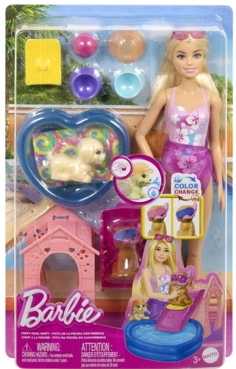 Barbie Puppy Pool Party - Aloha Blonde - Hvalpe-poolparty