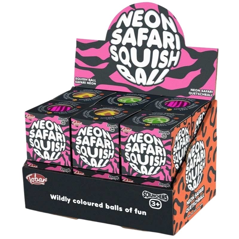 Scrunchems Neon Safari Squish Ball Assorteret