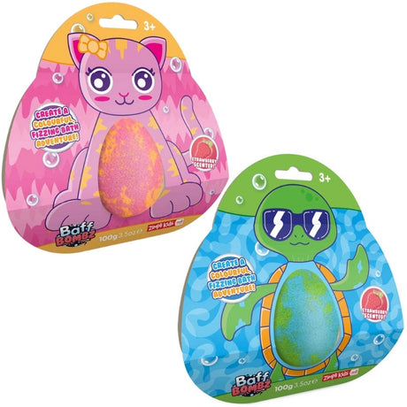 Animal Baff Bombz til Badekar – Kat eller Skildpadde (Assorteret)