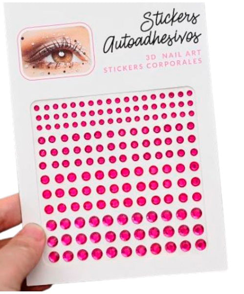 Rhinsten – selvklæbende ansigtssten (Face Gems) - pink