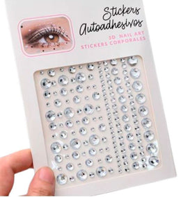 Rhinsten – selvklæbende ansigtssten (Face Gems) - silver