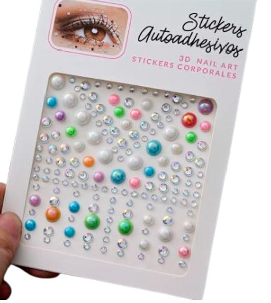 Rhinsten – selvklæbende ansigtssten (Face Gems) - Flere farver
