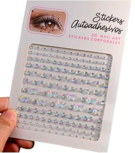 Rhinsten – selvklæbende ansigtssten (Face Gems) - silver