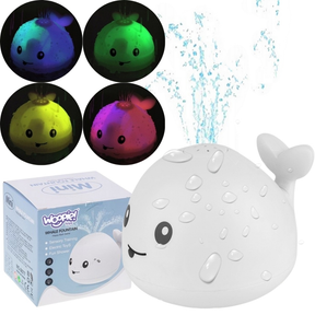 WOOPIE LED vandsprøjtehval – mini fontæne & LED-lys til badekar