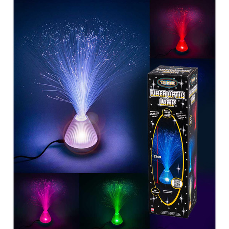 Fiberoptisk lampe 33 cm – LED bordlampe med farveskift
