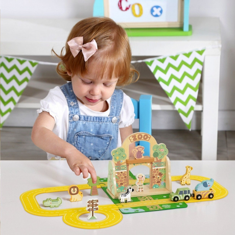 TOOKY TOY Mini Zoo – Bærbart dyresæt i taske
