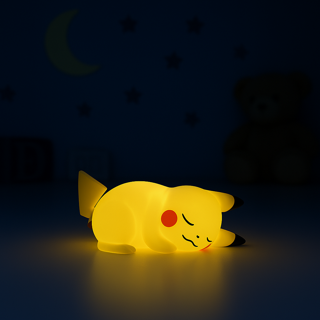 Pikachu Natlampe – Blød LED Børnelampe