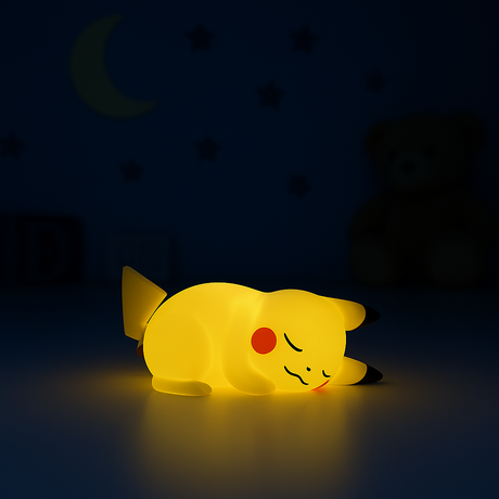 Pikachu Natlampe – Blød LED Børnelampe