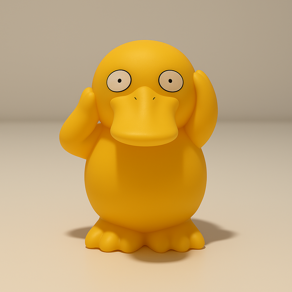 Psyduck Natlampe – Blød LED Børnelampe