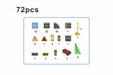 Magnetic Tiles Trafikbane med Kran - 72 dele