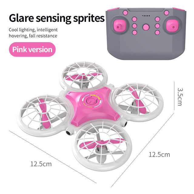 Fjernstyret Mini Drone med LED-lys og Sensorstyring (6 år+)