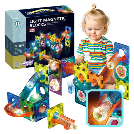Magnetisk Kuglebane – 49 dele med lys