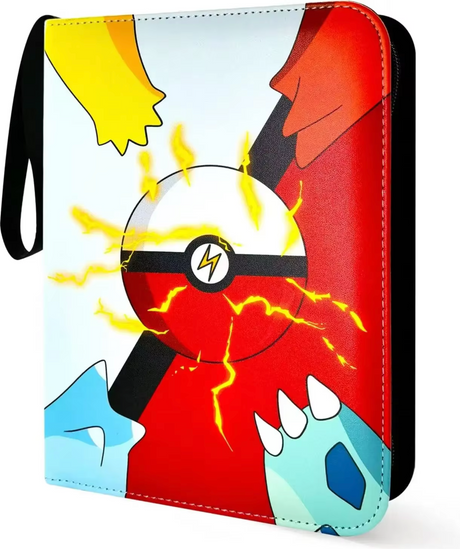 MIO 9-Pocket PU Leather Pokémon Kortmappe med Lynlås - Samlemappe til 900 Kort