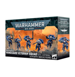 Warhammer 40.000 Space Marines: Vanguard Veteran Squad with Jump Packs, 5 figurer