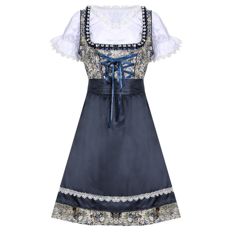 Tyrolerkjole / Dirndl Blomster - Oktoberfest Kjole