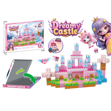 Dreamy Castle magnetisk byggesæt - 150 dele