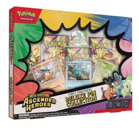 Pokémon Ascended Heroes - First Partners Deluxe Pin Collection (5 Boosters)
