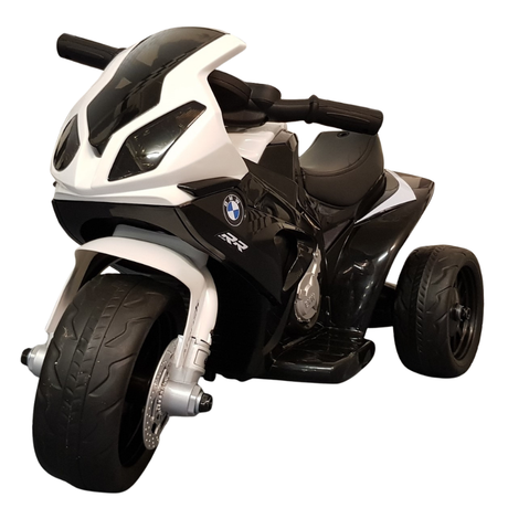 El Motorcykel til Børn 6V - Sort BMW Style med Lys
