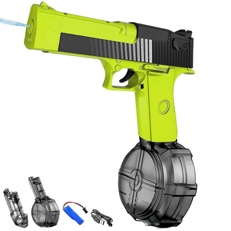 Elektrisk vandpistol til børn og voksne - skyder 5-9 meter | Vandpistol med magasin