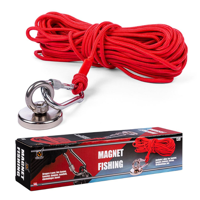 Fiskemagnet Sæt 60 kg - 20 meter reb