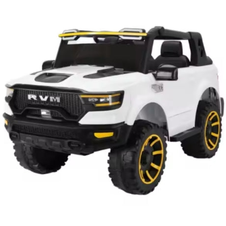 Elektrisk Børnetruck 12V (Raptor/RAM-inspireret) Hvid