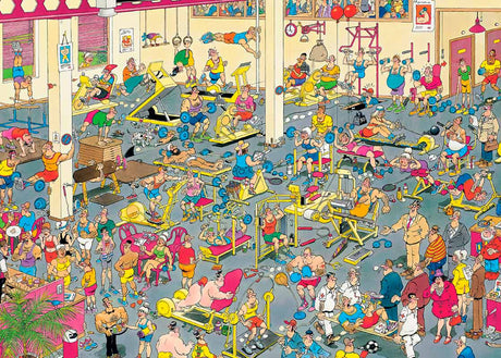 Jan Van Haasteren at the gym 1000 brikker