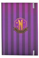 Wednesday Addams notesbog - Nevermore logo